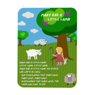 Mary Had a Little Lamb Nursery Rhyme Magnet マグネット