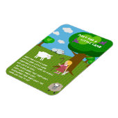 Mary Had a Little Lamb Nursery Rhyme Magnet マグネット (左側)