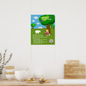 Mary Had a Little Lamb Nursery Rhyme Poster ポスター (キッチン)