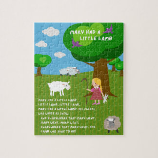Mary Had a Little Lamb Nursery Rhyme Puzzle ジグソーパズル