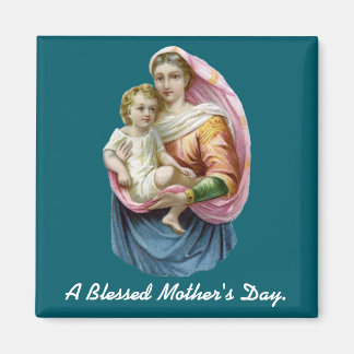 Mary Holding Jesus Mother's Day Magnet マグネット