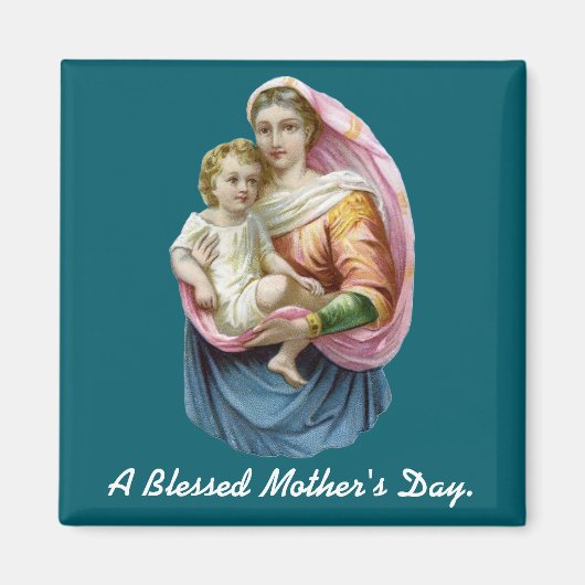 Mary Holding Jesus Mother's Day Magnet マグネット (正面)