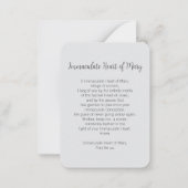 Mary Holy Cardの純正ハート- 10のセット ノートカード (裏面)