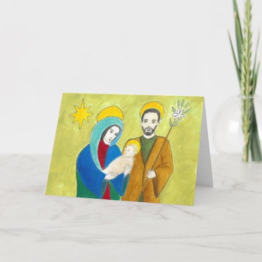 Mary, Joseph and baby Jesus Christmas card. シーズンカード (正面)