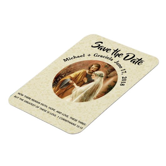 Mary Joseph Catholic SAVE THE 結婚 DATE's マグネット (左側)