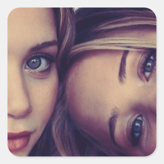 Mary-Kate and Ashley Sticker スクエアシール (正面)