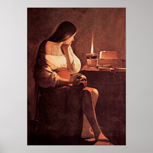 Mary Magdalene by Georges de La Tour ポスター (正面)