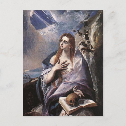 Mary Magdalene in Penitence by El Greco Pustcard ポストカード (正面)