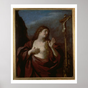 Mary Magdalene in Penitence (oil on canvas) 2 ポスター