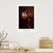 Mary Magdalene with Oil Lamp  Art Print. Witches ポスター (キッチン)