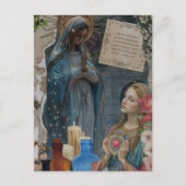 Mary Mixed Media Collage ポストカード (正面)