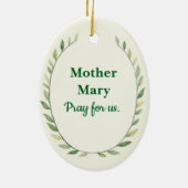 Mary Mother of God Peace and Blessings Scripture セラミックオーナメント (裏面)