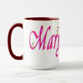 Mary, Name, Logo, Maroon Combo Coffee Mag マグカップ (左)
