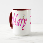 Mary, Name, Logo, Maroon Combo Coffee Mag マグカップ (正面左)