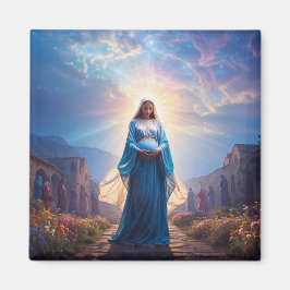 Mary of Nazareth Walking Alone – Christian Artwork マグネット