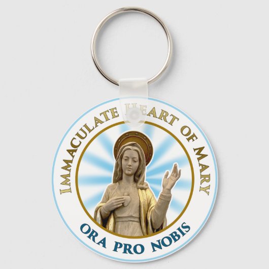 Mary Ora Pro Nobisの完全なハート キーホルダー (正面)