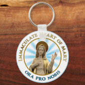 Mary Ora Pro Nobisの完全なハート キーホルダー (裏面)