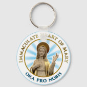 Mary Ora Pro Nobisの完全なハート キーホルダー (裏面)