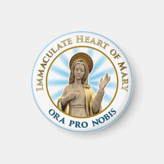 Mary Ora Pro Nobisの完全なハート マグネット (正面)