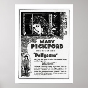 Mary Pickford Pollyanna Movie Ad Print ポスター