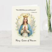 Mary Queen of Heaven God's Peace and Blessings カード (正面)