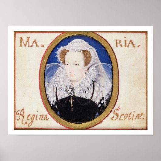 Mary Queen of Scots (1542-87) (gouache on vellum) ポスター (正面)