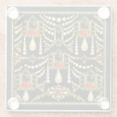 Mary Queen of Scots Jewells Inspired Design  ガラスコースター (裏面)