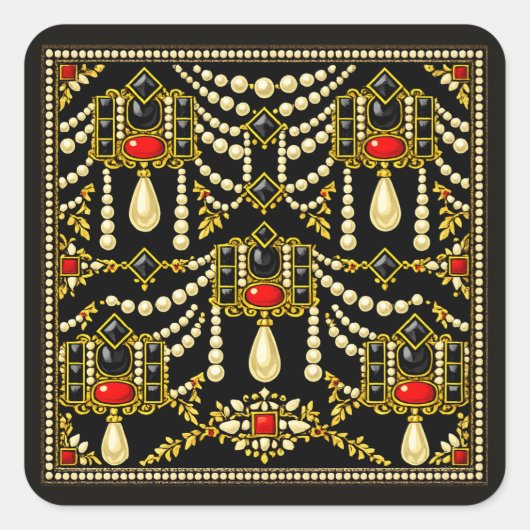 Mary Queen of Scots Jewells Inspired Design  スクエアシール (正面)