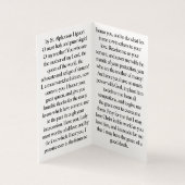 Mary, Refuge of Sinners Prayer Card  (内部)