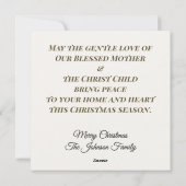 Mary’s Mantle Christmas Card シーズンカード (裏面)