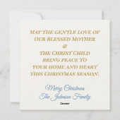 Mary’s Mantle Christmas Card シーズンカード (裏面)