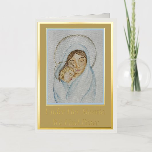 Mary’s Mantle Foil Christmas Card 箔シーズンカード (正面)