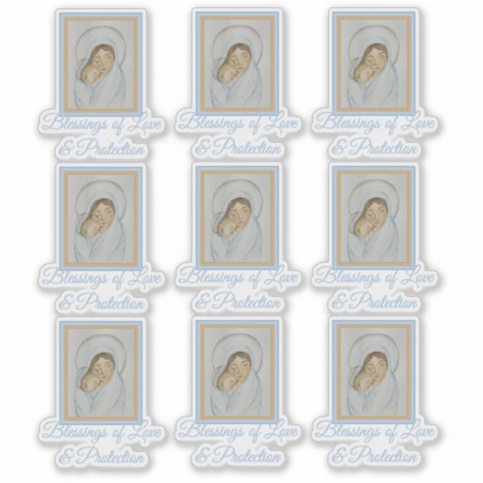 Mary’s Mantle Vinyl Sticker Set – Blessings Love シール (正面)