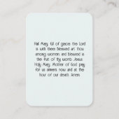 Mary’s Prayer Card 名刺 (裏面)