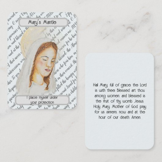 Mary’s Prayer Card 名刺 (正面/裏面)