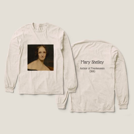 Mary Shelley, Author of Frankenstein, 1818 Tri-Ble トライブレンドＴシャツ (デザイン 正面＆背面)