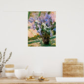 Mary Stevenson Cassatt - Flowers in the window ポスター (キッチン)