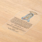 Mary Undoer of Knots Acrylic Prayer Card アクリル招待状 (レイダウン)