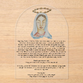 Mary Undoer of Knots Acrylic Prayer Card アクリル招待状