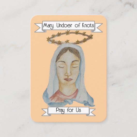 Mary, Undoer of Knots Prayer Card 名刺 (正面)