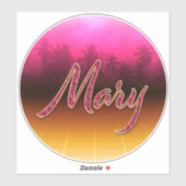 Mary Vorname Name golden pink Aufkleber Sticker シール (シート)