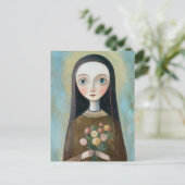 Mary With Flowers ポストカード (スタンド正面)