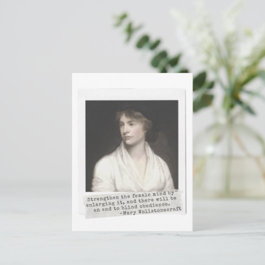 Mary Wollstonecraft引用文素晴らし – 歴史の女性 ポストカード (スタンド正面)