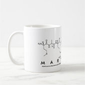 Maryanneペプチド名mug コーヒーマグカップ (左)