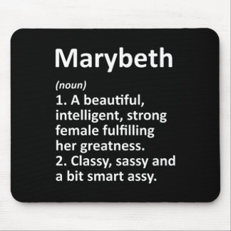 「Marybeth」の定義 パーソナライズド 名前 クリスマスの面白グッズ マウスパッド