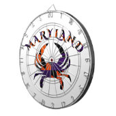 Maryladnのカニの旗のオレンジおよび紫色 ダーツボード (正面右)