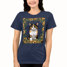 Maryland Calico Cat And Black Eyed Susan Flowers 4