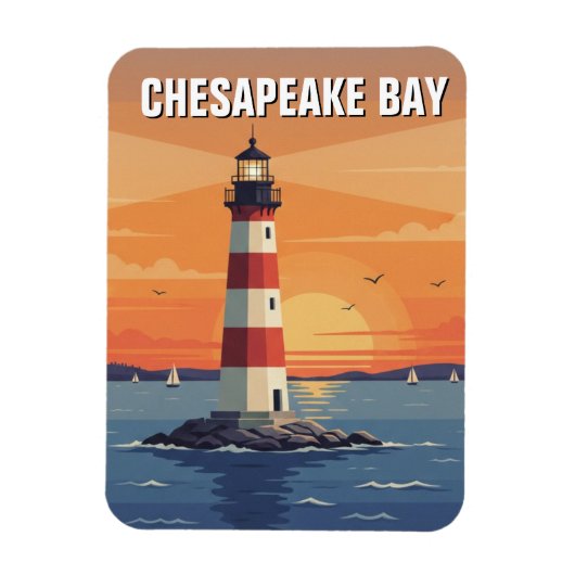 Maryland Chesapeake Bay Travel マグネット (縦)