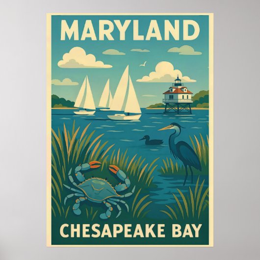 Maryland Chesapeake Bay V01 ポスター (正面)