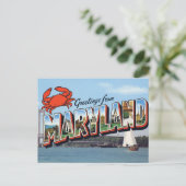 Maryland Crab Bridge Coastal ポストカード (スタンド正面)